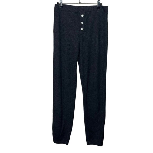 Rails Molly Waffle Lounge Pants Charcoal Women’s Size Small High Rise Tapered Le - Picture 2 of 11
